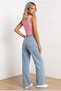 Bol Paça Denim Flexible High Waist Lycra Women's Palazz0 Wide Leg Jeans - Blue Snow - 2