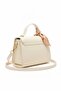 Black, Cream, Bitter Coffee 3-Pack Faux Leather Shoulder & Hand Bag with Scarf Detail - 8