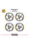 Rks srk250rs wide rim cover sticker decal model 16-piece set high quality stickers - 2