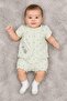 Toddlers Girl 2 Pcs Allover Print Top And Bloomer Set, Mint Green
