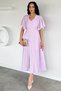 Lilac Women's V-Neck Dress with Slit Detail (the Product Is a Standard Size, Please Choose Your Own Size)