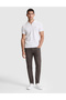 Ecru Slim Fit Zippered Polo Collar T-Shirt 50327860-Vr019 - 4