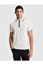 Ecru Slim Fit Zippered Polo Collar T-Shirt 50321185-Vr019