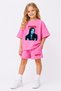 Manifest Girls Mina Printed Oversize 100% Cotton T-Shirt Shorts 2-Piece Children's Set