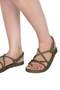 Ibiza Women's Handmade Straw Flip-Flop Sandals Khaki - 4
