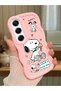 Tecno Camon 40 Pro 5g Compatible Case Camera Protector Pink Silicone Couple Phone Case Stripe Pattern