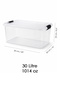 Decorative Storage Box - Baby Room Organizer with Locking Lid Toy Organizer Box 30Lt Transparent - 5