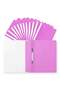 2Pcs Clear File Fasteners with Clip, A4 Plastic File Folders for Documents, Presentation Project Folders, Pink