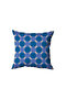 Retro Patterned Blue Pillow, Gift