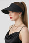 Foldable Bandeau Women's Straw Visor Tennis Beach Hat Adjustable - 8