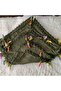 Handmade Rainbow Spring Beaded Crochet Border Writing Edge Cheesecloth Yemeni Dowry Bag Circle - 2