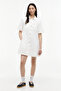 Tjw Women's Ribbed A-Line White Dress - 4