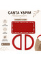 Bag Making Set Rectangular Bag Base and 2 Bag Handles 20X11 cm Red