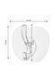 Clear Adhesive Wall Hooks, Transparent Plastic, No Drill, Apple Shape, Pack of 9 - 2