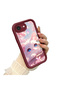 iPhone 17E Compatible Case Camera Protector Burgundy Silicone Couple Phone Case Cat Pattern - 3