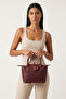 Bag Women's Shoulder Bag Handbag Crossbody Leather Mini Bag Small Nora Burgundy - 3