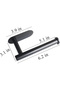 Matte Black Self-Adhesive Toilet Paper Holder - 3