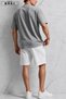 Bklyn Printed Cotton Fabric Unisex T-Shirt-White Shorts Set - 4