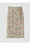 Mixed floral print skirt with elastic waistband - 5