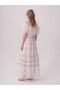 Lace Detailed Printed Dress - 2