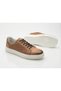 Genuine Nubuck Leather Toe Part Darkened High Eva Sole Sand Color Men's Sneakers Te0127 - 7