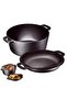 Dutch Oven Pot with Lid, Cast Iron Skillets, Dutch Oven for Bread Baking, 5 Quart Double Dutch Oven, Grill, Stovetop, BBQ, Camping - 5