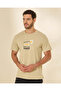 Men Beige Sunshine Printed Graphic T Shirt