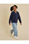 Girls Blue Front Button Cardigan - 5