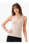 WIDE STRAP FITTED KNIT TANK TOP - 3