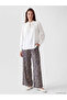Nevavm Women's Patterned Trousers with Elastic Waist