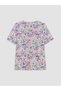 Vizyon New Season Mixed Crew Neck Floral Women's T-Shirt - 7