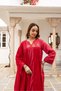 Embroidered Cotton Anarkali Kurta Set for Women | Kurta Pant Dupatta Set | Indian Traditional Wear | Ethnic Indian Wear | Festive & Party Wear - 6