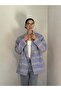 90S Retro Model Oversize Design Plaid Jacket Women's Magenta - 5