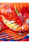 Pleated Satin Floral Patterned Square Scarf Bandana - 3