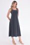 Sleeveless Skirt Bell Model Pique Modal Dress - 3