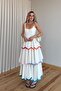 Ecru Color Detailed Layered Dress - 1070 - 4