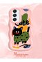 Samsung Galaxy A16 Compatible Case Camera Protector Pink Silicone Couple Phone Case Cat Pattern - 2