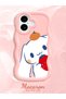 iPhone 17 Compatible Case Camera Protector Pink Silicone Couple Phone Case Stripe Pattern - 2