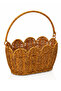 Large Beach and Picnic Basket with Woven Design – Decorative Wicker-Look Carrying Basket with Lid