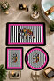 Non-Slip Based Washable 3-Piece Round Elephant Pattern Bath Mat and Toilet Set - Modern Bathroom Rug - 3