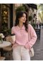 Polo Collar Buttoned Knitwear Oversize Women's Sweater