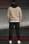 New York Printed Winter Fleece-Lined Premium 3-Thread Combed Cotton Fabric Hooded and Sweatpants 2-Piece Tracksuit Set - 2