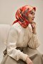 Twill Silk Scarf Watercolor Salmon 90X90 - 4