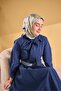 Twill Silk Petal Scarf Cobalt Blue 90X90 - 4