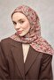 وشاح ناعم من القطن والبوليستر بنمط فلورا مزخرف ومضاد للانزلاق مقاس 90x90