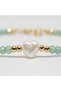 Crystal Bead Women's Necklace Gold Dorika Bead Detailed Turquoise Pearl Jewelry - 6