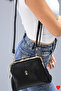 Vienna Women's 4-Compartment Lined Scholarship Bag with Zipper Closure and Shoulder Bag Hand Sleeves - 3