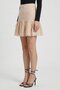 Women Textured Mini Skirts, Beige - 3