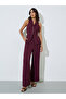 Burgundy Racer Neck Waistcoat - 2