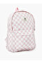 Teen Girls Pink Checked Backpack